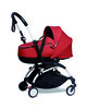 Babyzen YOYO2 Stroller White Frame with Red Bassinet image number 1